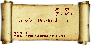 Frankó Dezdemóna névjegykártya